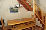 Mammoth Vacation Rental Chamonix 60 - Dining Room under Staircase